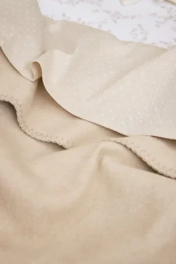 Meyco Baby Uni Ledikant Deken Geweven Sand - 100x150cm