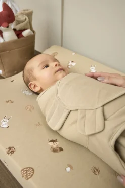 Meyco Baby Uni Swaddlemeyco Inbakerdoek Gevoerd Sand 0-3 Maanden