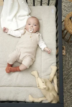 Meyco Boxkleed Knit Basic Sand Melange 77x97 cm