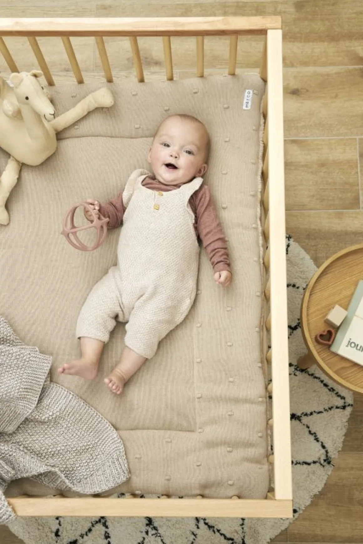 Meyco Boxkleed Mini Knots Sand 77x97 cm