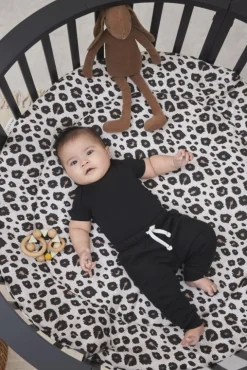 Meyco Boxkleed Rond Leopard Sand Melange