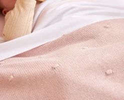 Meyco Ledikantdeken Mini Knots Soft Pink 100 x 150 cm