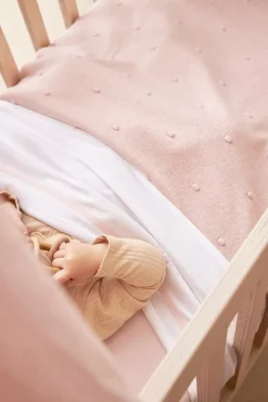 Meyco Ledikantdeken Mini Knots Soft Pink 100 x 150 cm