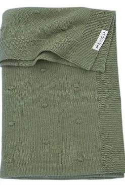 Meyco Ledikantdeken Mini Knots Forest Green 100 x 150 cm