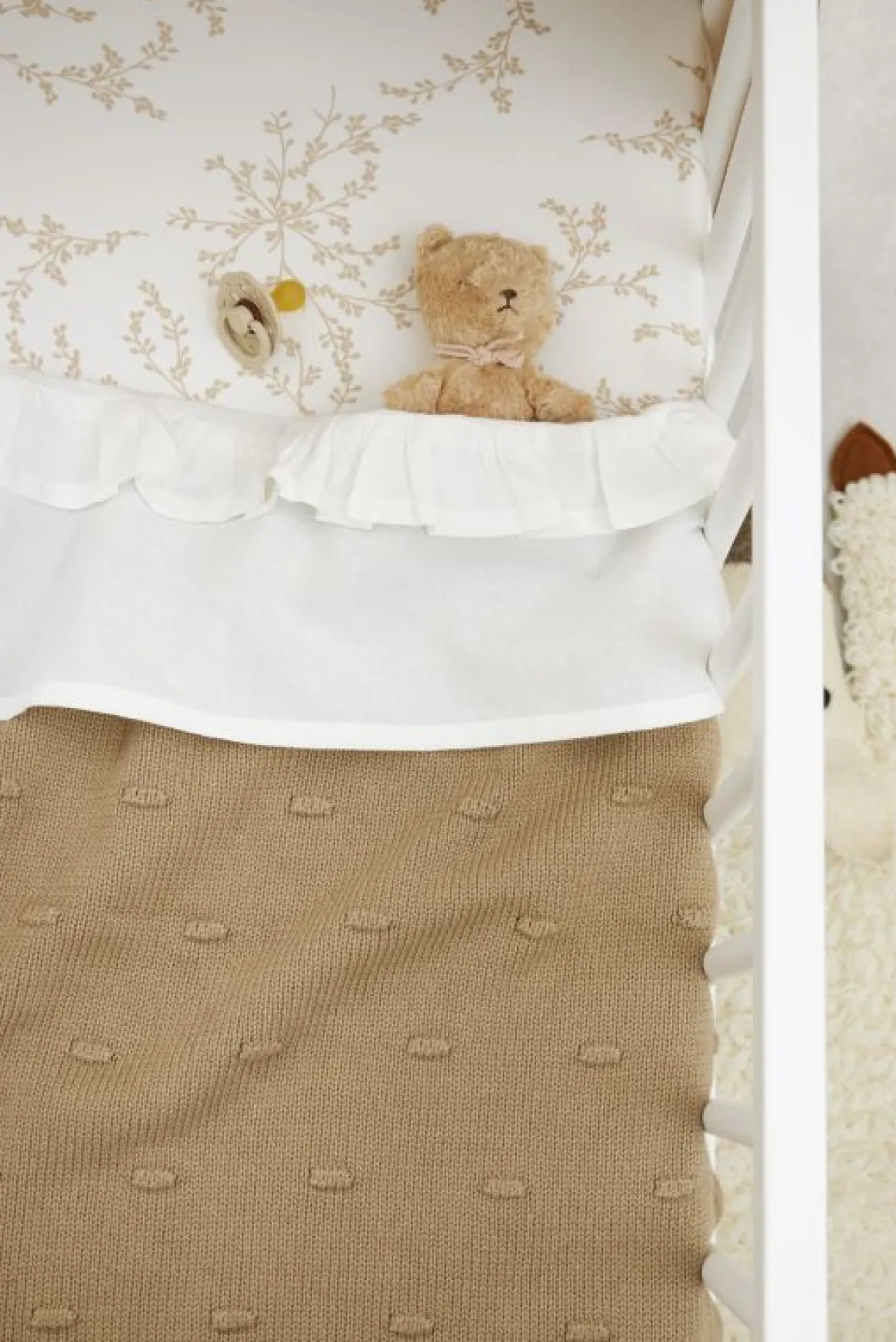 Meyco Ledikantlaken Ruffle Offwhite 100 x 150 cm