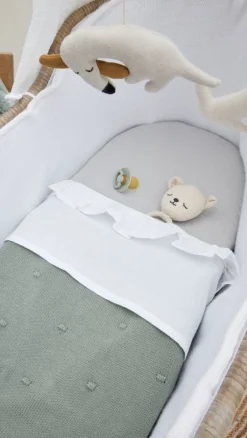 Meyco Ledikantlaken Ruffle White 100 x 150 cm