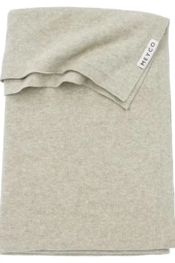 Meyco Wiegdeken Knit Basic Sand Melange 75x100 cm