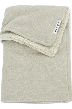 Meyco Wiegdeken Teddy Knit Basic Sand Melange 75x100cm