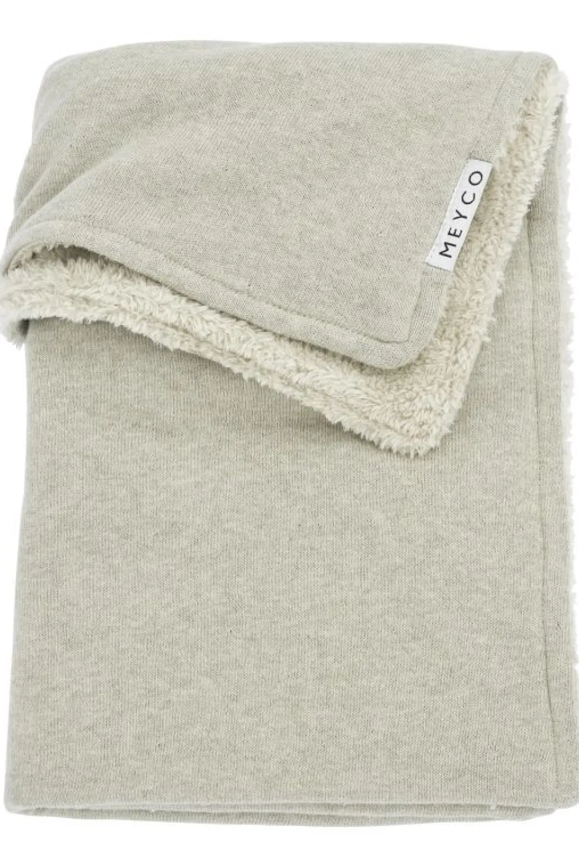 Meyco Wiegdeken Teddy Knit Basic Sand Melange 75x100cm