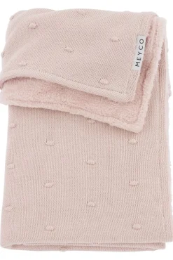 Meyco Wiegdeken Teddy Mini Knots Soft Pink 75x100cm