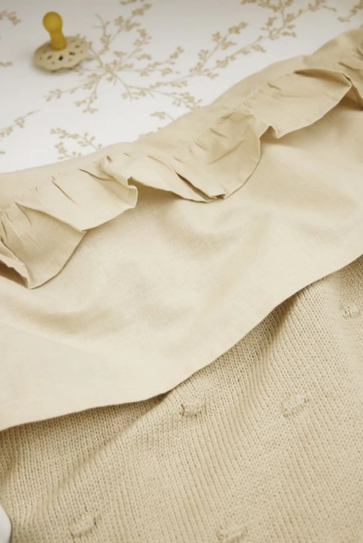 Meyco Wieglaken Ruffle Sand 75 x 100 cm