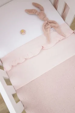 Meyco Wieglaken Ruffle Soft Pink 75 x 100 cm