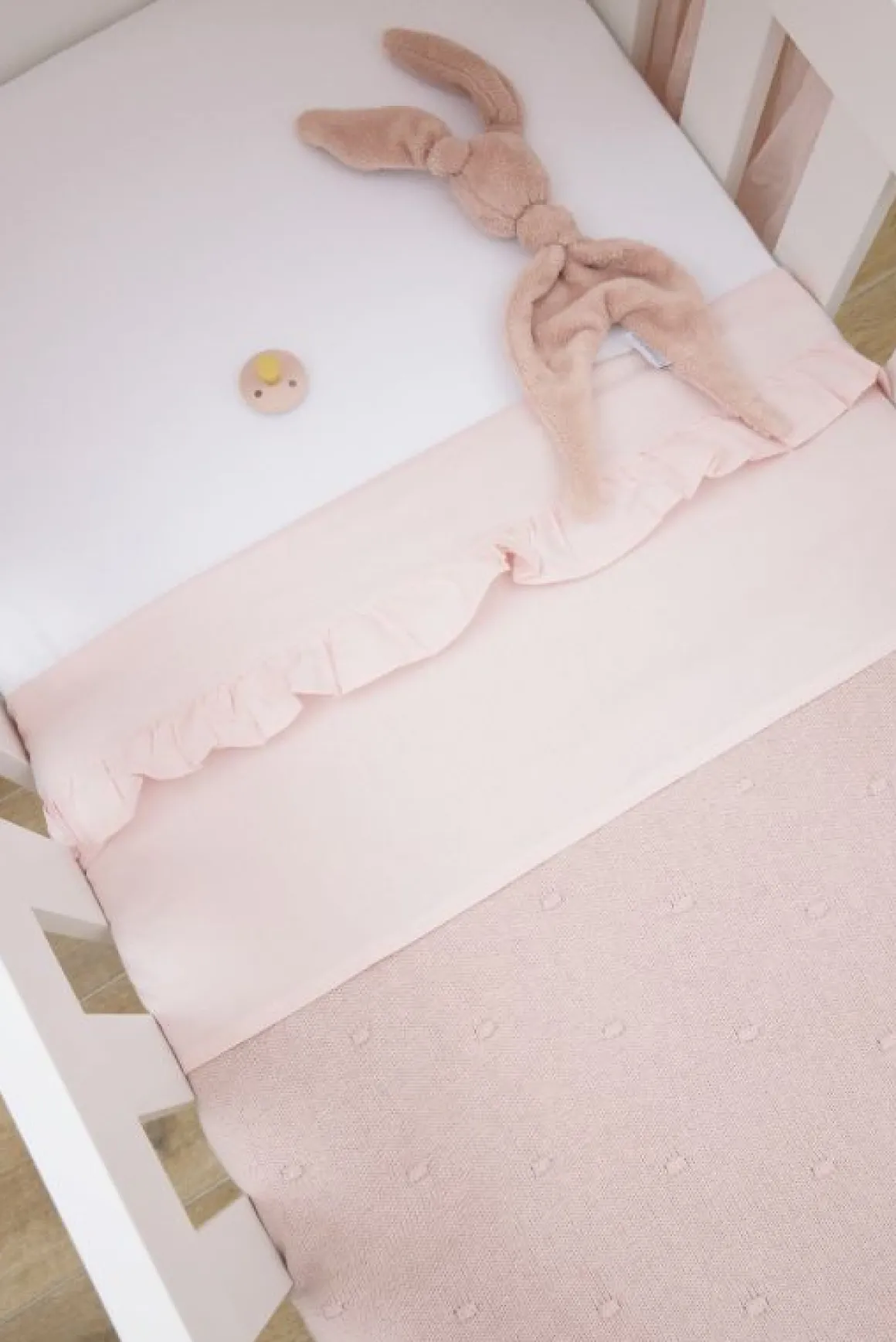 Meyco Wieglaken Ruffle Soft Pink 75 x 100 cm