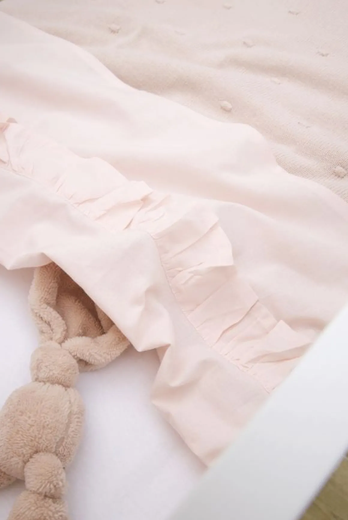 Meyco Wieglaken Ruffle Soft Pink 75 x 100 cm