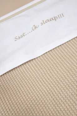 Meyco Wieglaken Ssst... Ik Slaap!! Sand 75 x 100 cm
