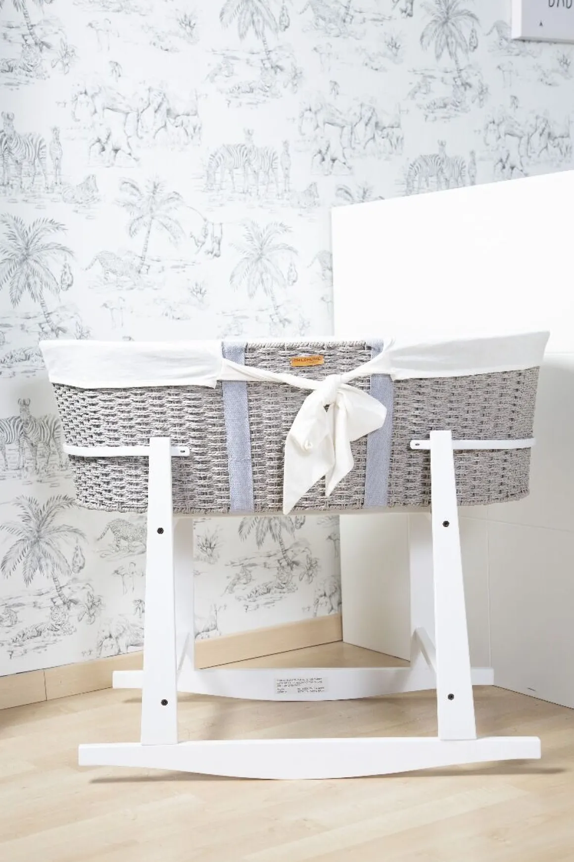 Moses Mand + Handvaten + Matras + Voering Grijs