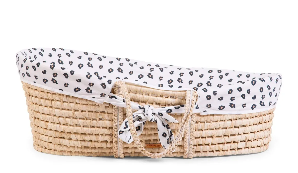Moses Mand Naturel + Matras + Jersey Hoes Leopard