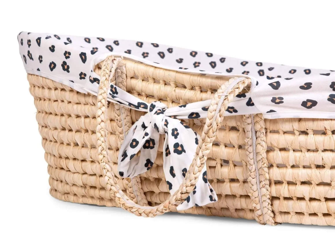 Moses Mand Naturel + Matras + Jersey Hoes Leopard