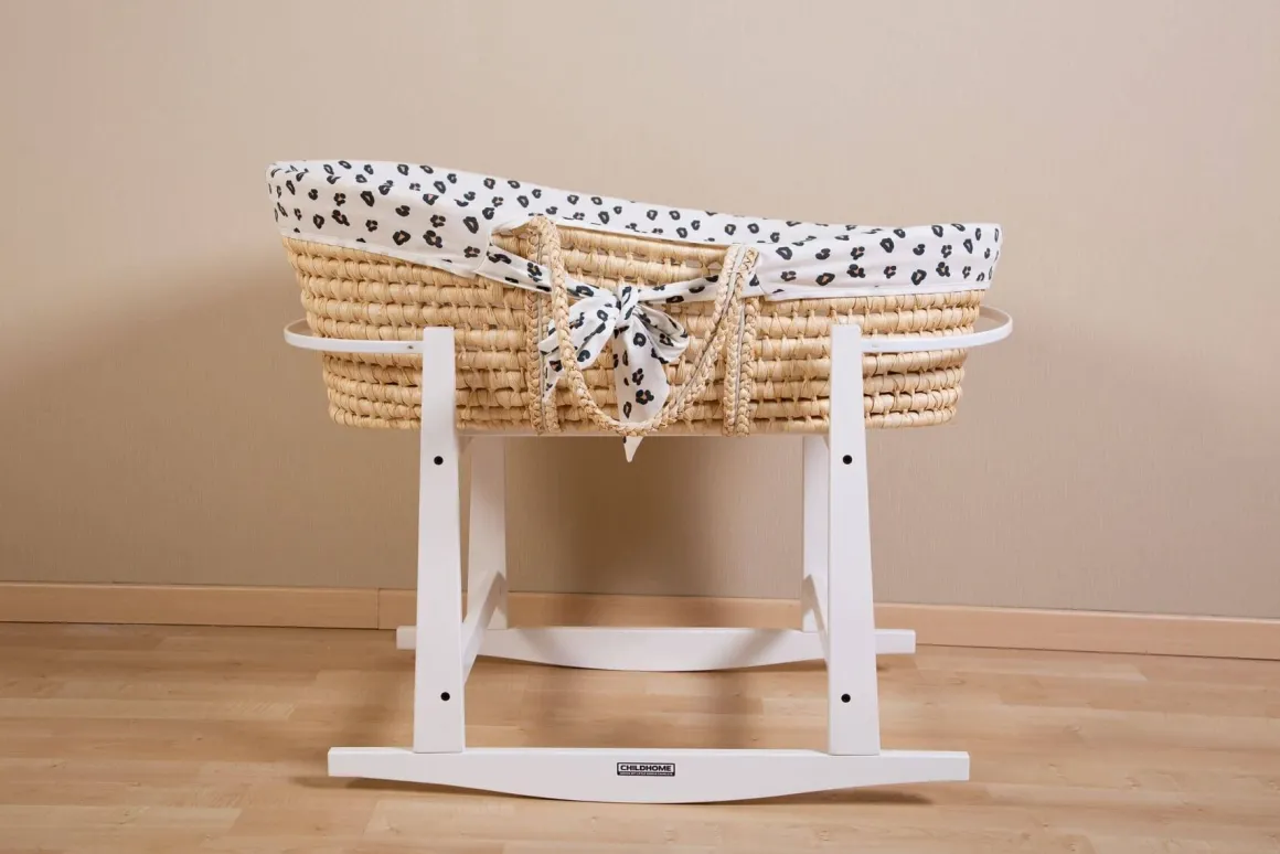 Moses Mand Naturel + Matras + Jersey Hoes Leopard