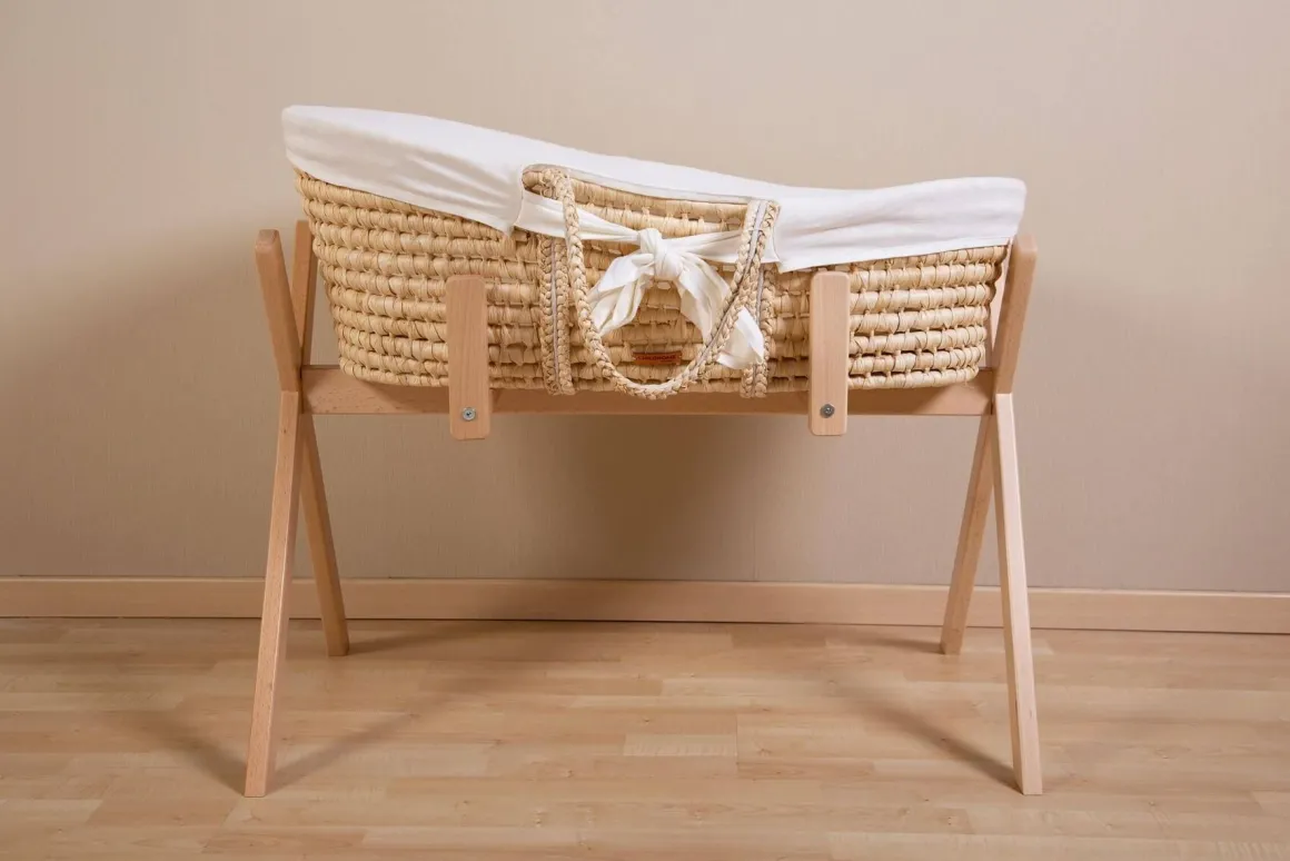 Moses Mand Naturel + Matras + Jersey Hoes Ecru