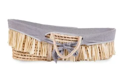 Moses Mand Raffia + Matras + Jersey Hoes Grijs