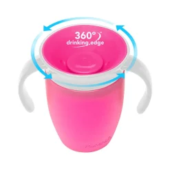 Munchkin Miracle 360° Oefenbeker Roze Set 2 Stuks