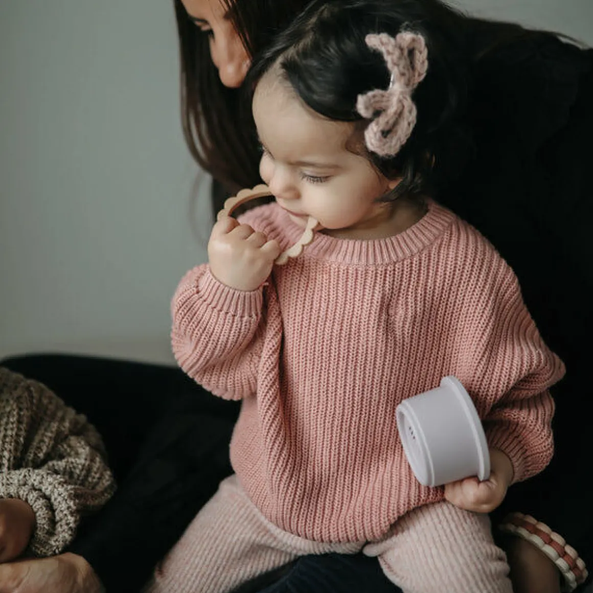 Mushie Bijtring Armbanden 3 Stuks Black/Natural/Caramel