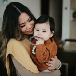 Mushie Bijtring Armbanden 3 Stuks Steel/Dove Grey/Stone