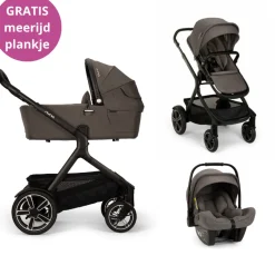Nuna Kinderwagen 3 in 1 DEMI™ next Thunder + Autostoel PIPA™ next