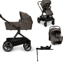 Nuna Kinderwagen 3 in 1 DEMI™ next Thunder + Autostoel PIPA™ next + Nuna 360° base
