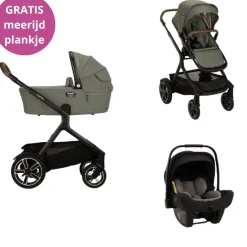 Nuna Kinderwagen 3 in 1 DEMI™ next Pine + Autostoel PIPA™ next