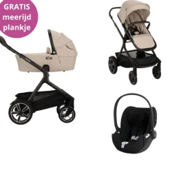 Nuna Kinderwagen 3 in 1 DEMI™ next Biscotti + Autostoel Cloud T I Size