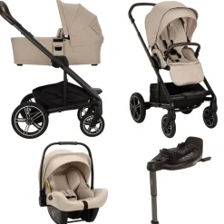 Nuna Kinderwagen 3 in 1 MIXX™ Next Biscotti + Autostoel PIPA™ Next + Nuna Base CURV