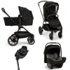 Nuna TRIV™ lx Kinderwagen 3 in 1 Caviar + Autostoel PIPA™ next + Isofix 360° Base Next