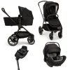 Nuna TRIV™ lx Kinderwagen 3 in 1 Caviar + Autostoel ARRA™ flex + Isofix 360° Base Next