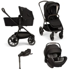 Nuna TRIV™ lx Kinderwagen 3 in 1 Caviar + Autostoel ARRA™ flex + BASE™ curv