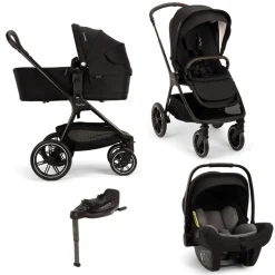 Nuna TRIV™ lx Kinderwagen 3 in 1 Caviar + Autostoel PIPA™ next + BASE™ curv