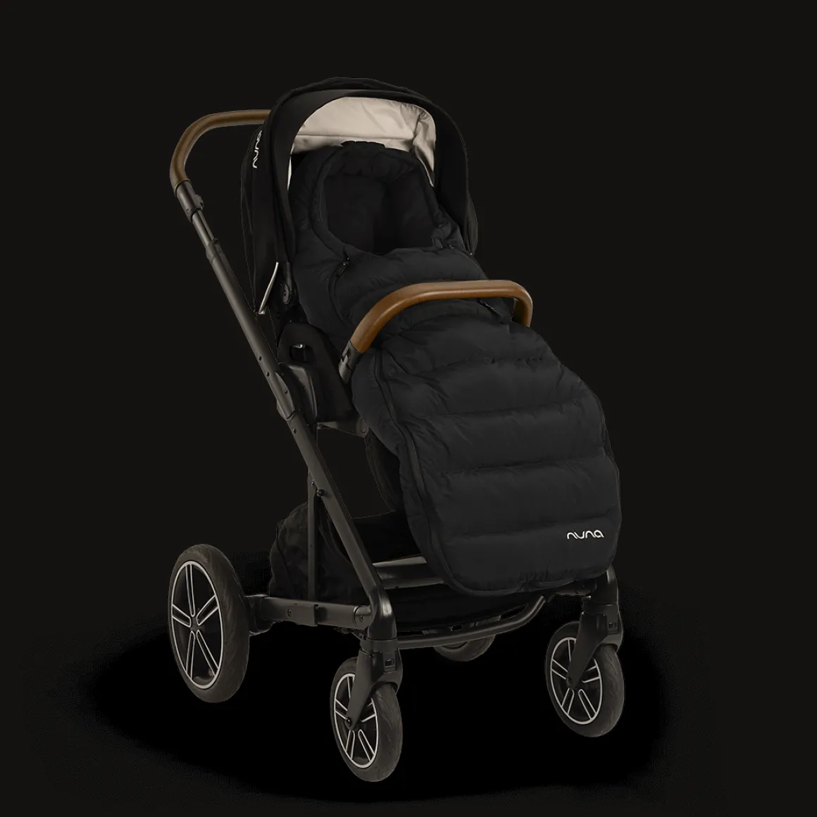 Nuna Winter Stroller Set (incl. Gloves and Storage bag) Caviar