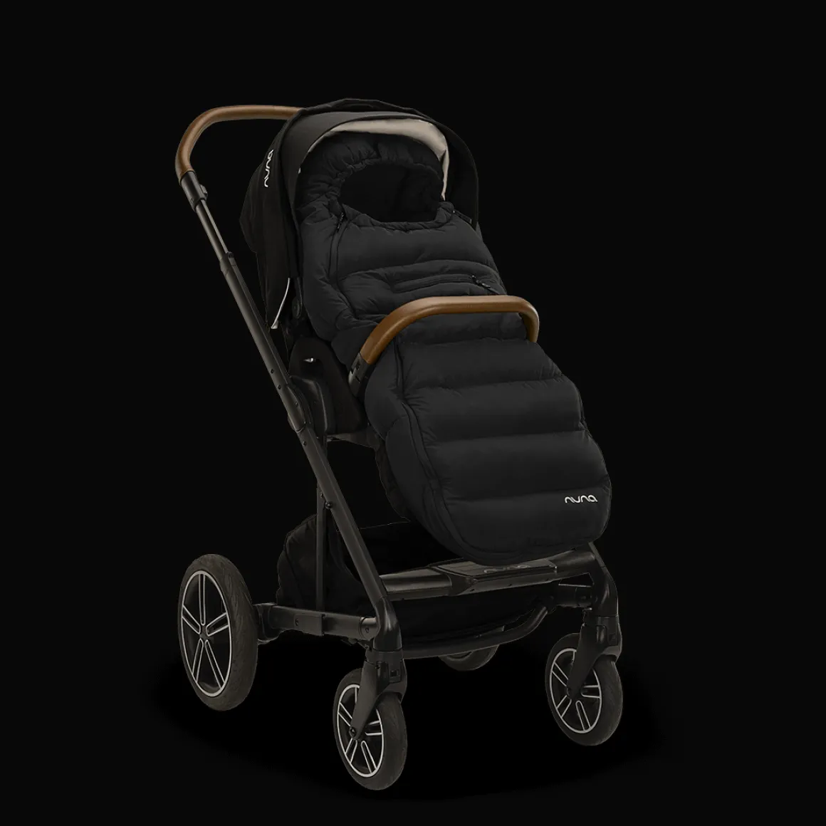 Nuna Winter Stroller Set (incl. Gloves and Storage bag) Caviar