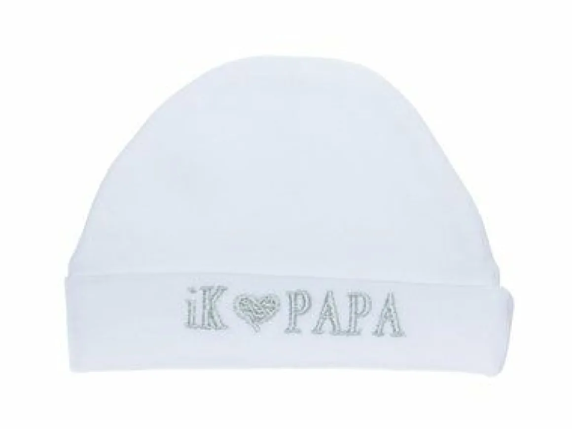 Petit Villain Baby Muts Ik Hou Van Papa Wit