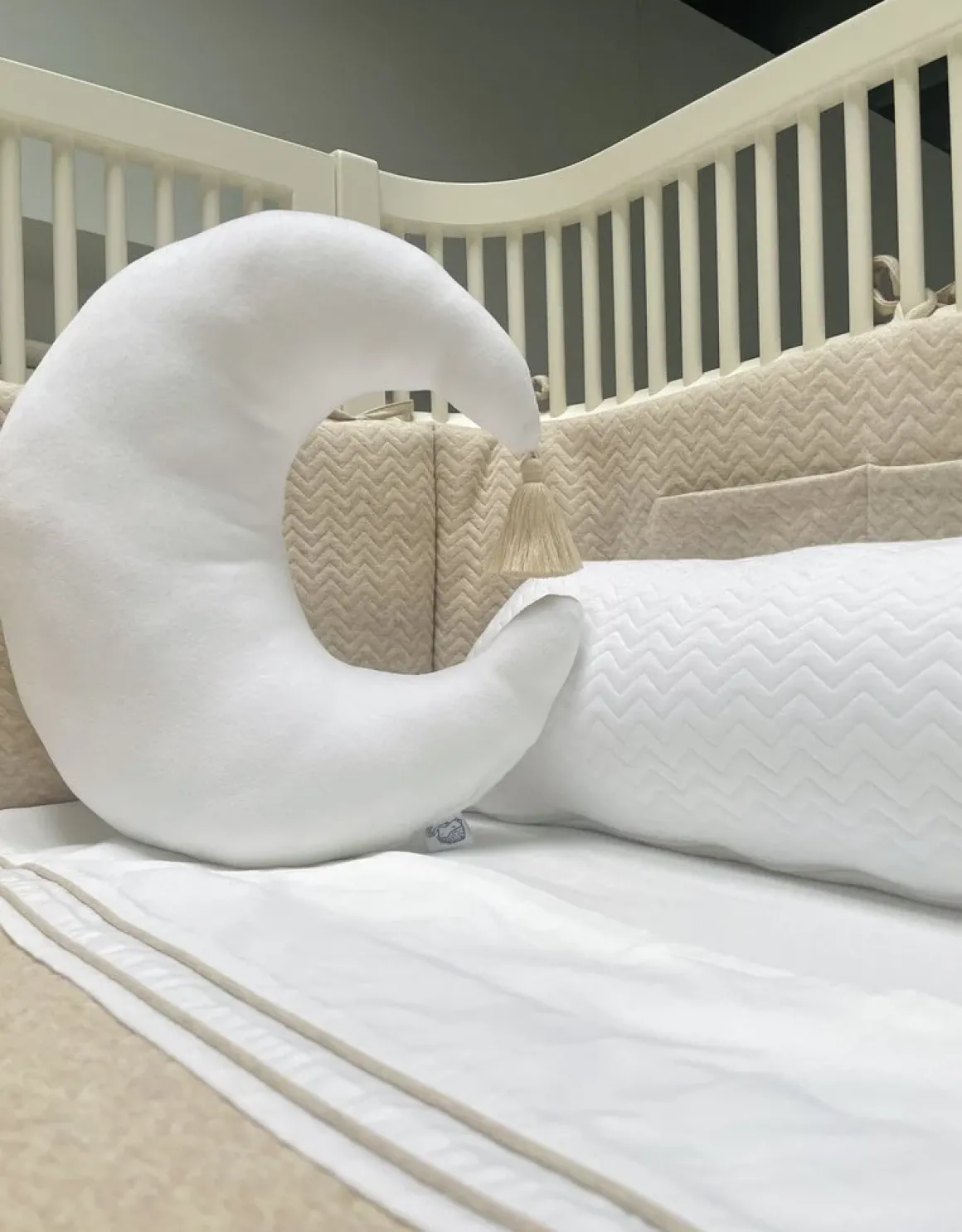 Poetree Kids Decoratie Kussen Moon Velours White