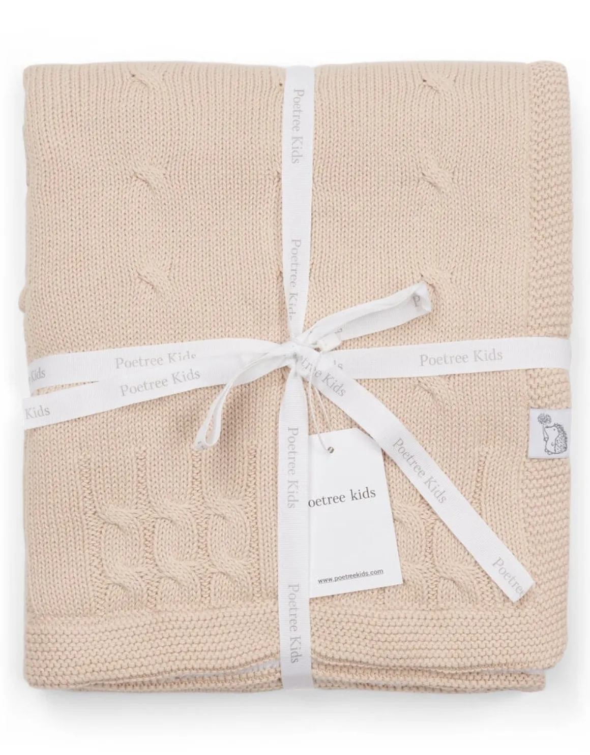 Poetree Kids Gevoerde Wieg Deken Chamonix Sand/Camel 80x100cm