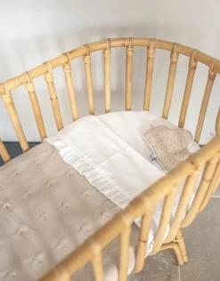 Poetree Kids Gevoerde Wieg Deken Chamonix Sand/Camel 80x100cm