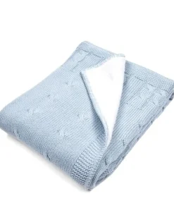 Poetree Kids Gevoerde Wieg Deken Chamonix Blue 80x100cm