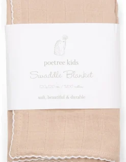 Poetree Kids Swaddle Doek Camel 120x120cm