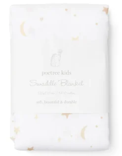 Poetree Kids Swaddle Doek Moon & Stars 120x120cm