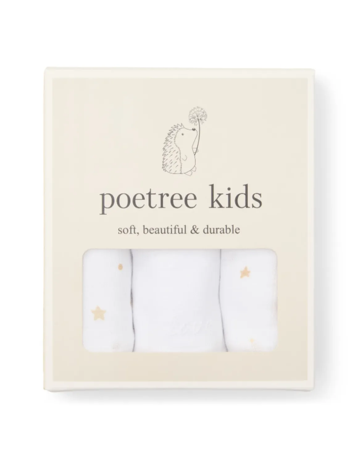 Poetree Kids Tetra Hydrofiele Doekjes Moon & Stars 60x60cm