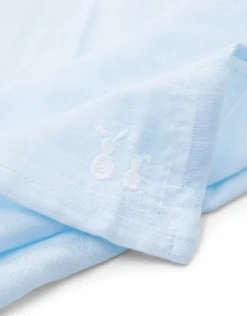 Poetree Kids Tetra Hydrofiele Doekjes Licht Blauw & Wit 60x60cm