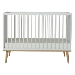 Quax Ledikant Flow White & Oak 60 x 120 cm