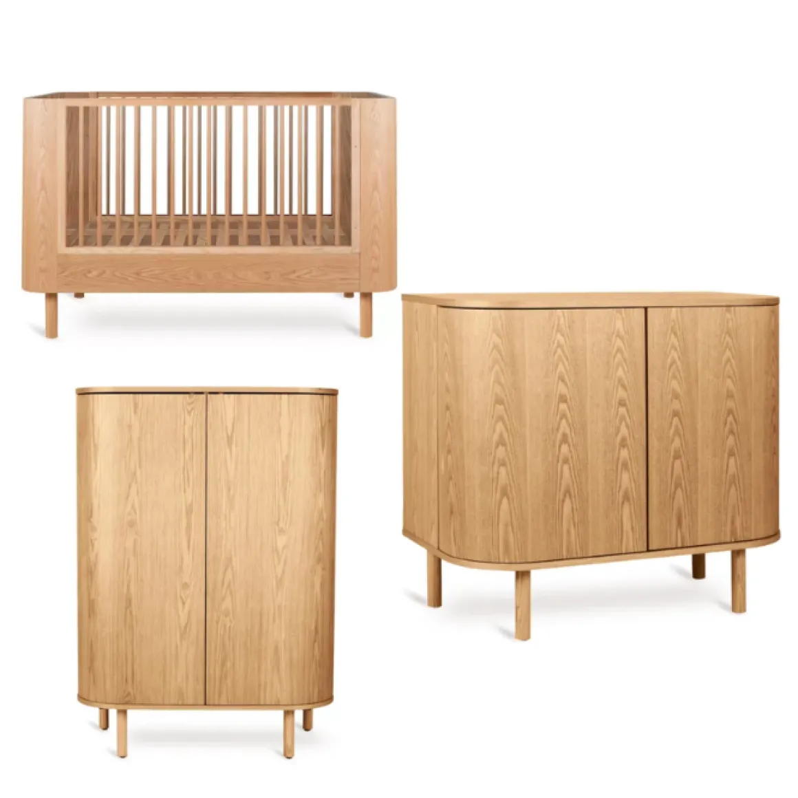 Quax Meegroei Babykamer Yume 3-delig Natural Ash 140x70